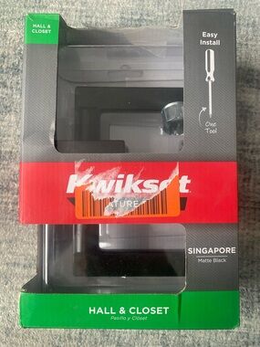 Kwikset Singapore Matte Black Hall & Closet Door Lever